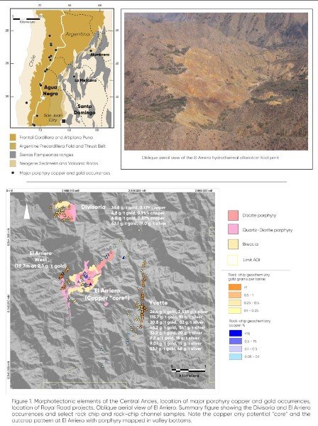 Royal Road firma un acuerdo definitivo sobre derechos mineros en el distrito de pórfidos de cobre y oro de Santo Domingo: San Juan, Argentina